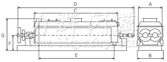 空（kōng）心槳葉幹（gàn）燥機結構示意圖